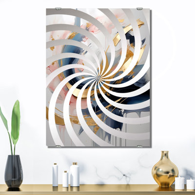 Abstrait tourbillons de sérénité II - Miroir mural abstrait fractal MIR137719
