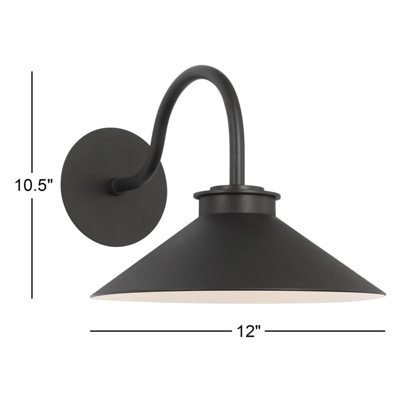 Stainless Steel LED Barn Light, 10.5" H x 12" W x 23" D