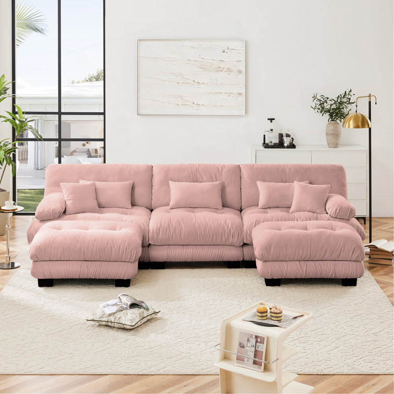 Canapé modulaire de luxe Luxury, Chenille rose