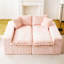 Tissu de velours tortue multifonctionnel rose, assise confortable, éponge haute densité, pour une vie confortable