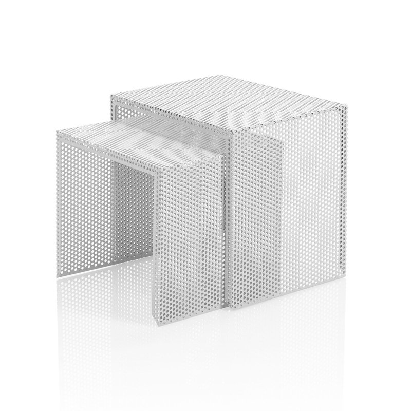 Callum-John Sled Nest Of Tables, White