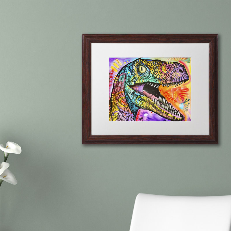 «Raptor» par Dean Russo, impression encadrée, Blanc, H 16 po x l 20 po x P 0,5 po, Brun