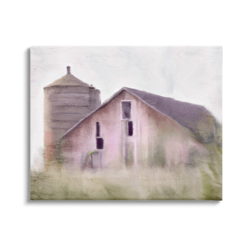 Tranquil Rural Farmhouse Countryside Canvas Wall Art, 48 x 36