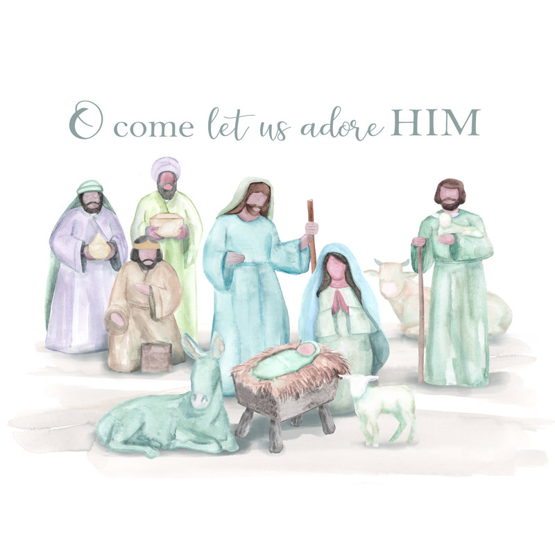O Come Let Us Adore him par Dogwood Portfolio, H 12 po x l 18 po x P 1,25 po