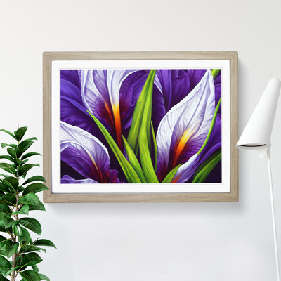 XH1022-6110X Modern Iris Flowers Vol.7 1 Piece Single Picture Frame Wall Art