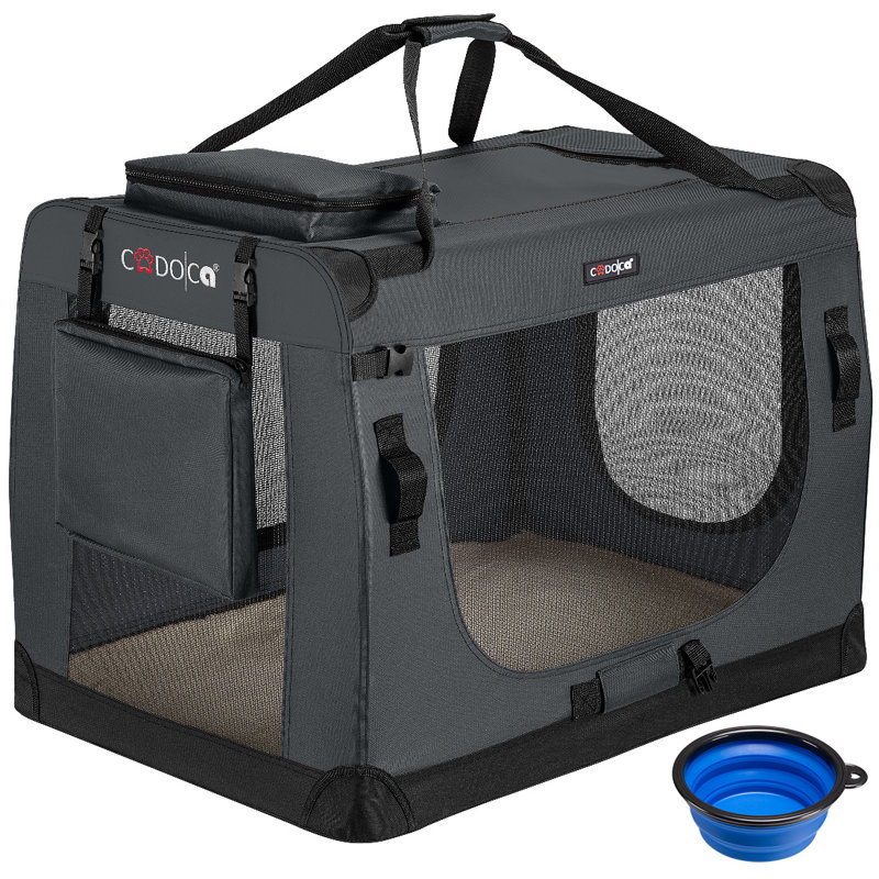 Kempner Pet Carrier, Anthracite, 56cm H x 82cm W x 58cm D