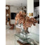 Vase en verre 16 "avec orchidées roses et bois flottant-2076420130
