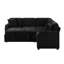 Lit fonctionnel modulaire en forme de L de 81,9 po avec compartiment de rangement, chenille douce, coussins assortis pour chambres multifonctionnelles, lit modulaire convertible, rangement dissimulé, revêtement en chenille, petit modèle incurvé-1206295412