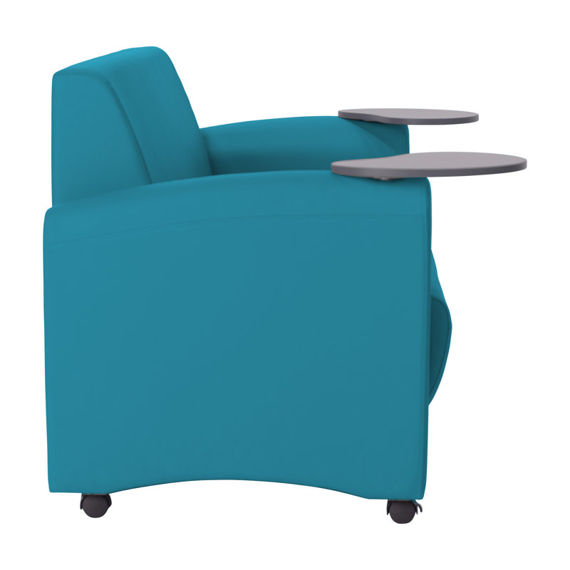Canapé rembourré avec tablette Pro Series, Bleu sarcelle / Strandz cosmique