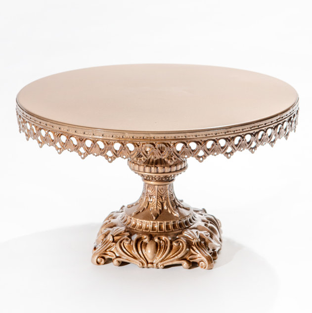 Nowakowski Cake Stand, Antique Gold