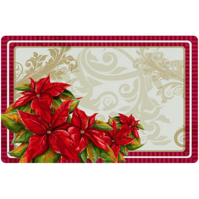 (11 x 17 po) Napperon PEVA-X'MAS / poinsettia