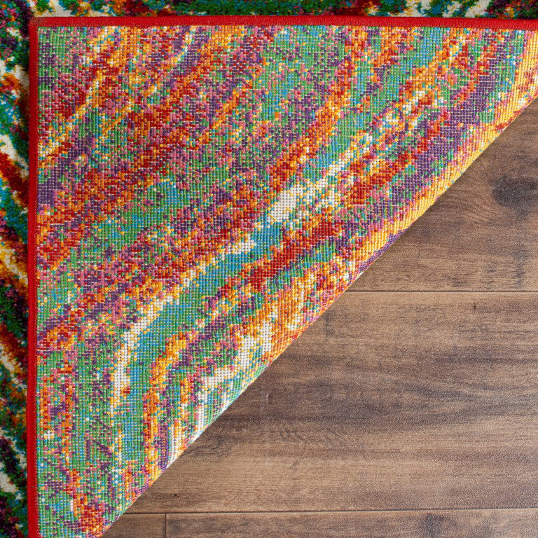 Miley Performance Abstract Rug, Rectangle 2'7" x 5'