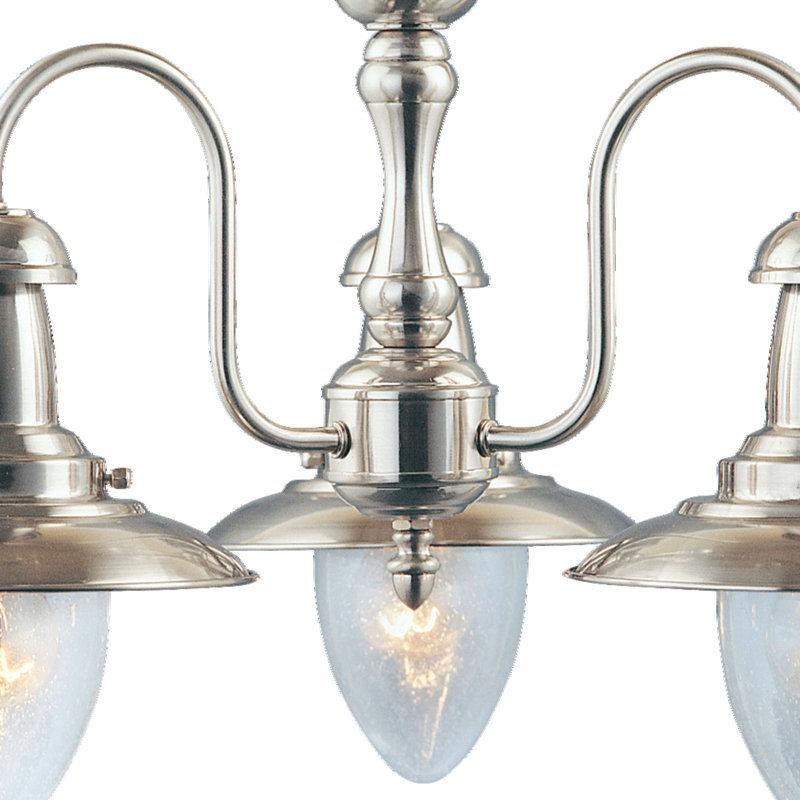 Arnaz 3 - Light Chandelier, Satin Silver