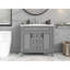 Meuble-lavabo moderne gris 36 po avec compartiments spacieux pour ranger facilement tous vos articles essentiels