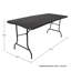 Lavish Home 6-Foot Portable Folding Table, Black