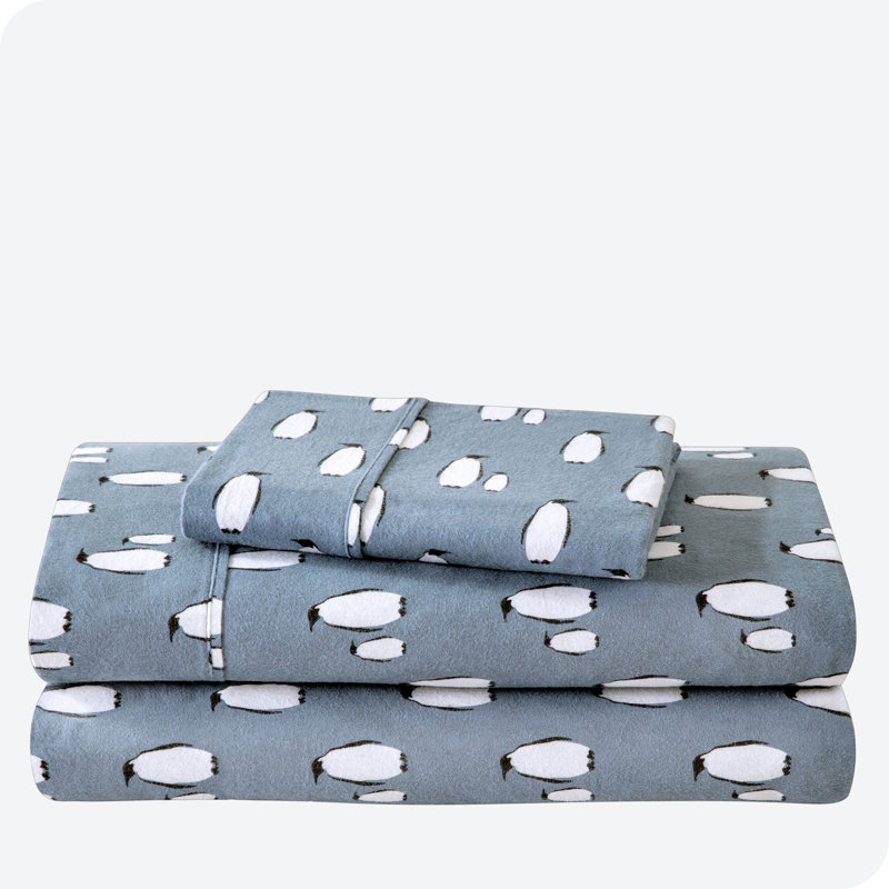 Flannel Sheet Set, Twin XL Sheet Set + 1 Fitted Sheet + 1 Pillowcase