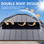 D Pavillon de jardin en bois massif avec double toit, moustiquaire et rideaux-121192065
