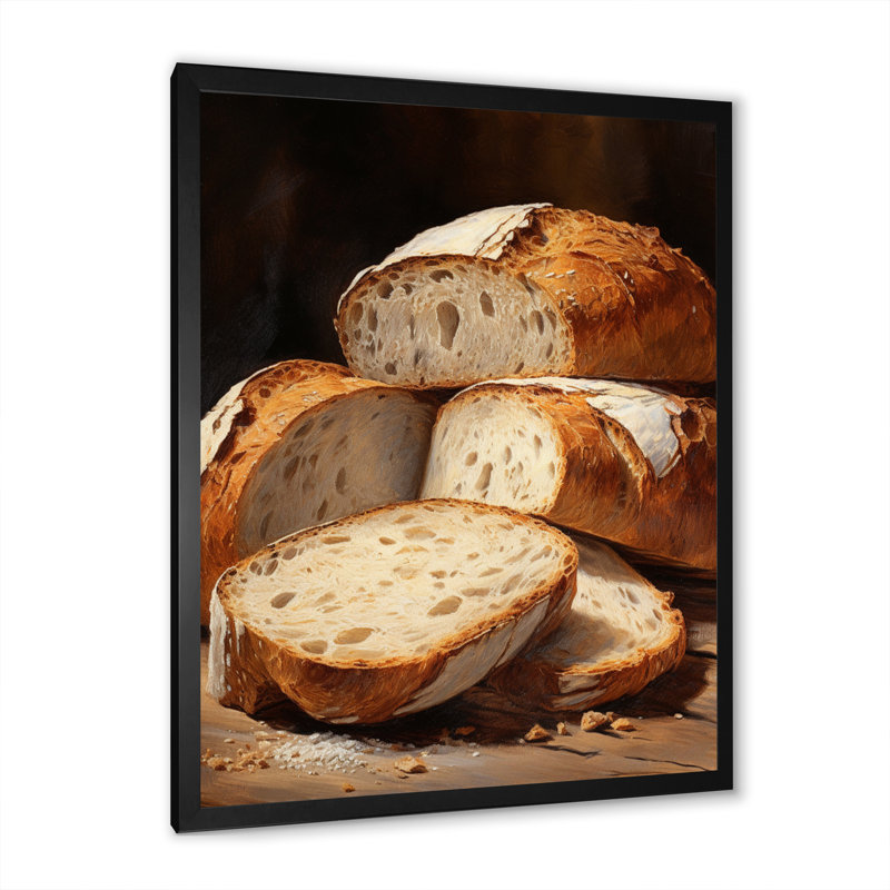 Pain artisanal Gialousa I, Cadre photo noir, H 32 po x l 16 po x P 1 po