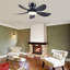 Ventilateur de plafond encastré à profil bas 32/36/46/52 po avec éclairage et télécommande-649039928-649039929