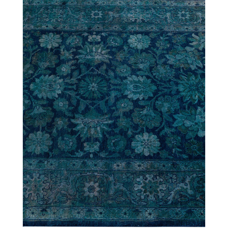 Courey One-of-a-Kind Rectangle 3' 2" X 5' 2" New Age Wool Area Rug Purple