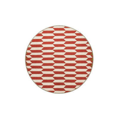 Red Themed Mixed Geometric Shape Patterned Creative Modern Decorative Rug Machine Washable