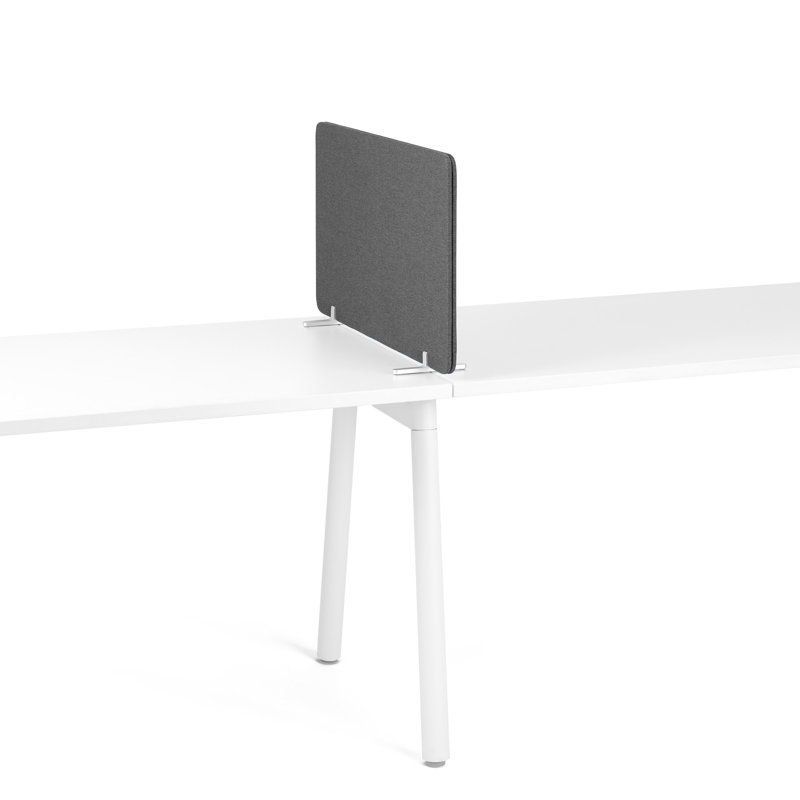 Panneau d'intimité pivotant en tissu, sur pied, H 16,5 po x L 27 po, Gris foncé
