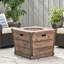 Square Brown Fire Pit Table - 40,000 , For Garden Enjoyment Brown, Outdoor Entertainment