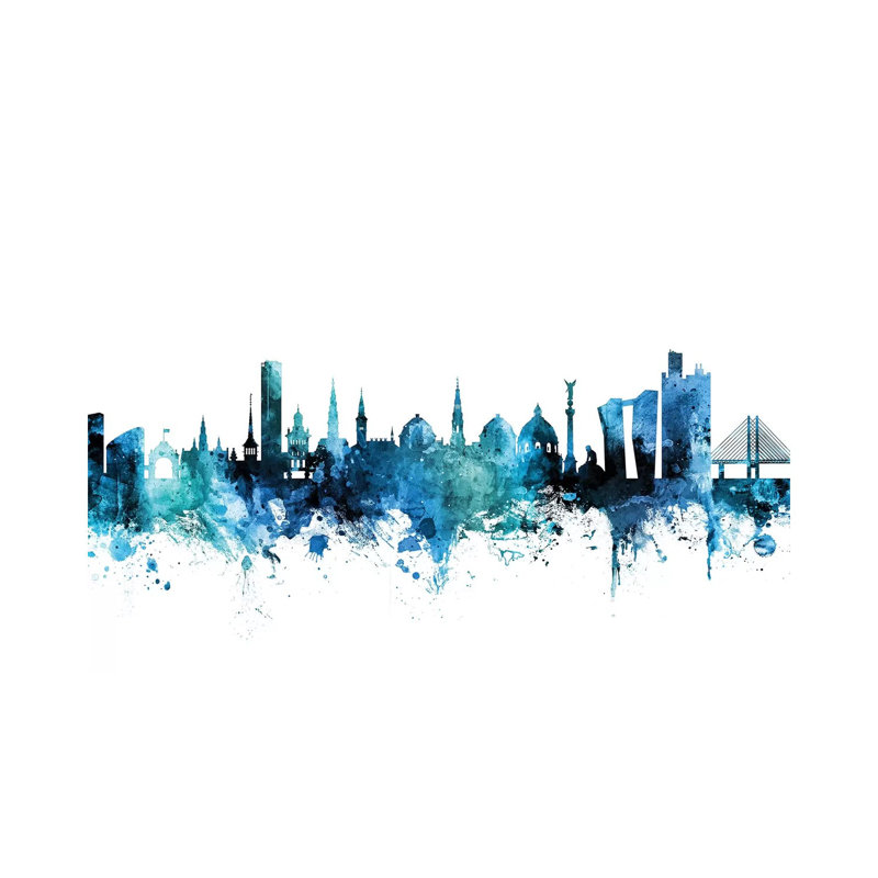Copenhagen, Denmark Skyline by Michael Tompsett - Wrapped Canvas Gallery-Wrapped Canvas Giclée, 20.32 cm H x 30.48 cm W