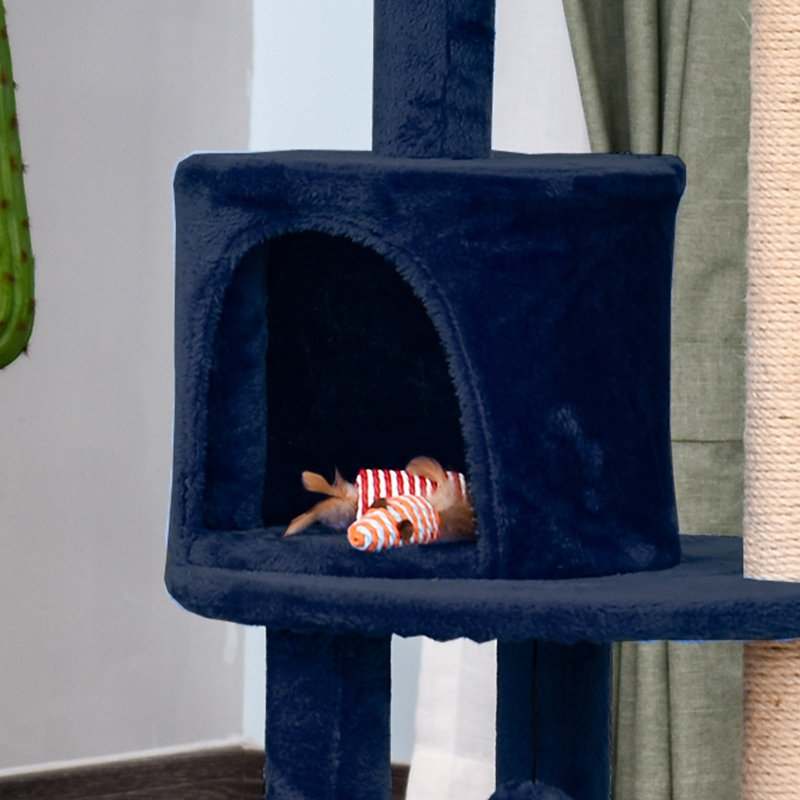 104 cm H Cat Tree / Condo, Blue