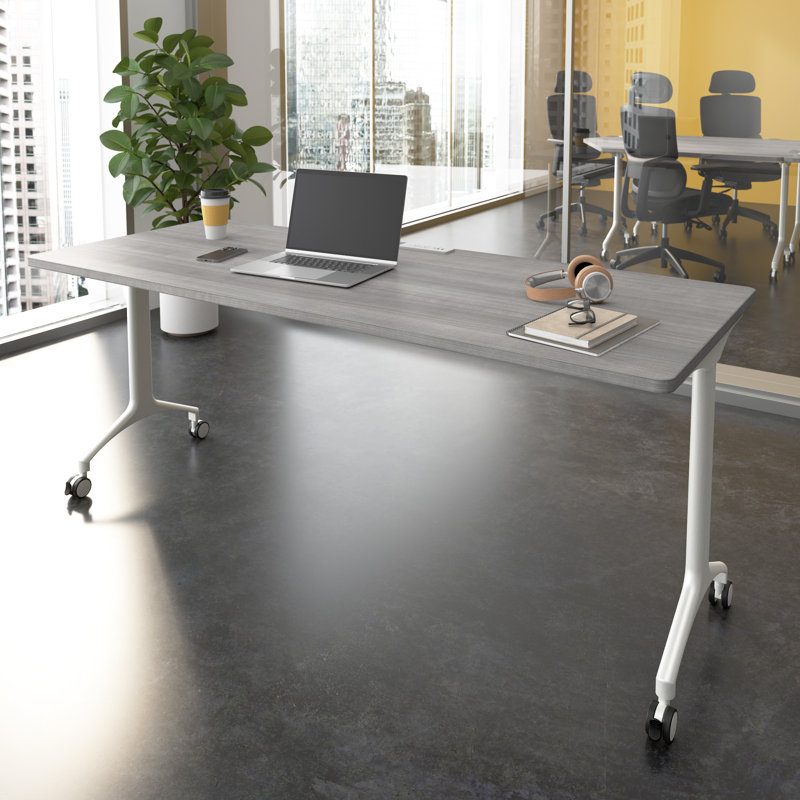 Table de formation rectangulaire modulaire Bush Business Furniture Synergy, Gris platine