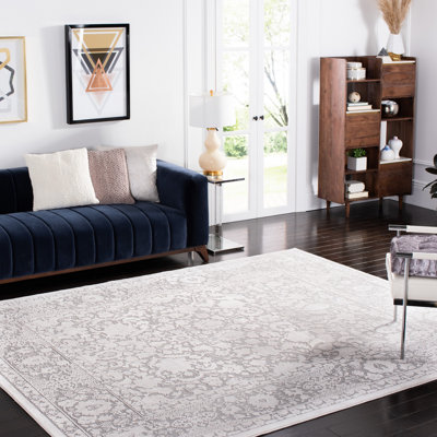 Tapis gris clair / crème Calidia
