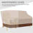 Outsunny Wooden Adirondack Chair For Two,Outdoor Fire Pit Chair Set With Table & Umbrella Hole,Patio Chairs For Deck Lawn Pool Backyard