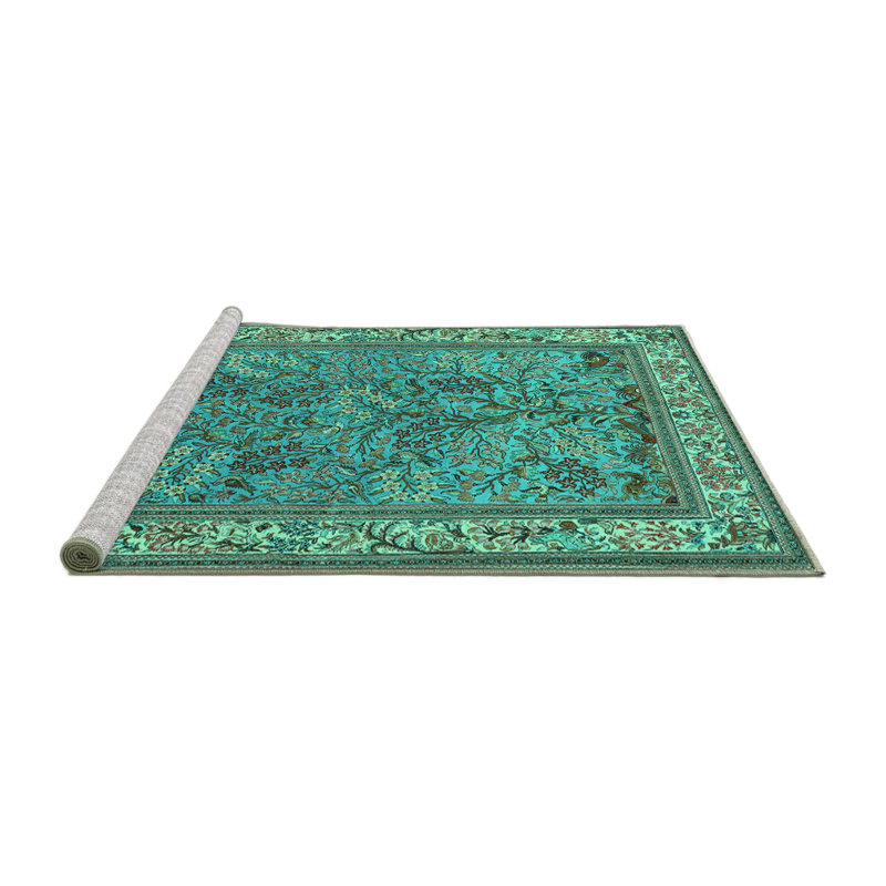 Lutvo Performance Floral Indoor Rug, Round 3'
