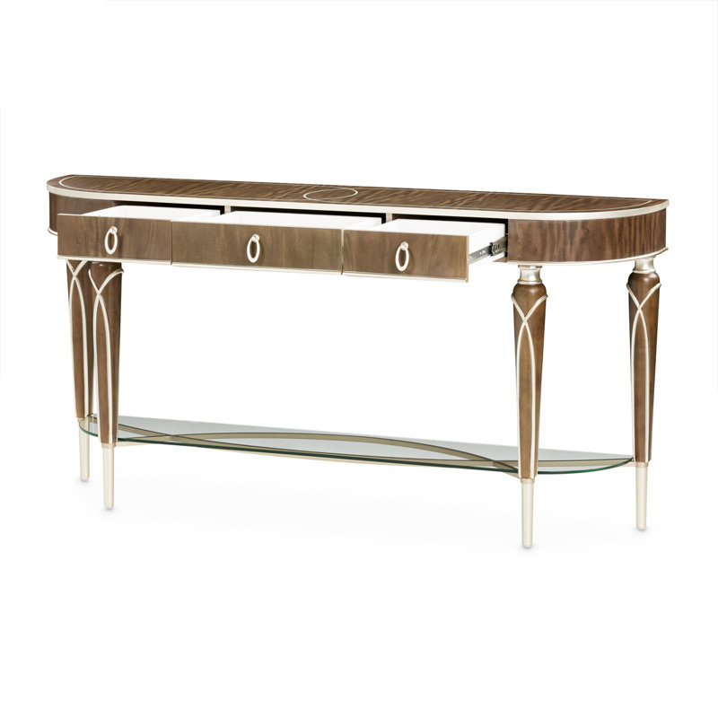 Villa Cherie Console Table, Hazelnut/Chardonnay