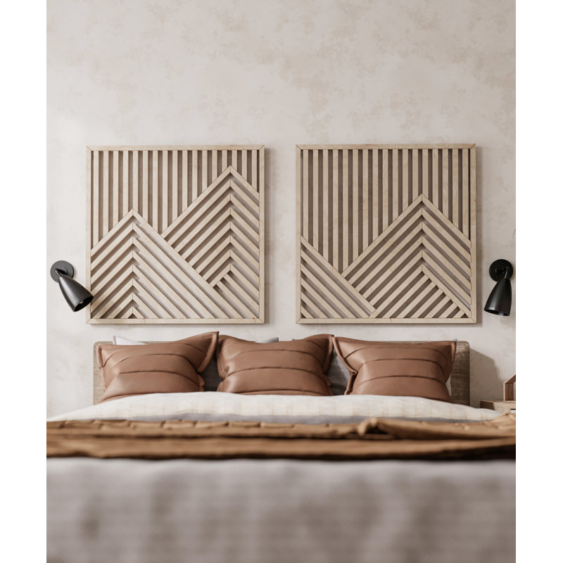 Handmade Modern Abstract Wall Decor, 46.75" H x 46.75" W x 0.73" D