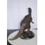 Statue en bronze de dinosaure LeMaster - Taille: L 11 po x l 23 po x H 18 po.