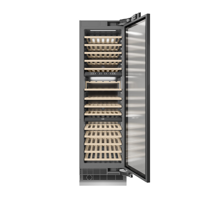 ZLINE Autograph 24 in. 12.4 cu. ft. Triple Zone 100 Bottle Panel Ready Column Wine Cooler with Accents, Champagne Bronze