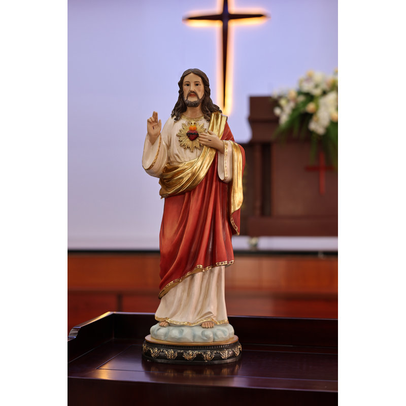 Statue sacrée de Jésus, H 24 po x l 6,5 po x P 9 po