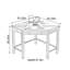 Bureau d'angle rétro et créatif pour le rangement