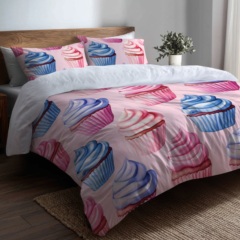 Ensemble de 6 édredons Kids Desserts - Ensemble de literie et coussin décoratif, Queen Comforter + 5 Additional Pieces