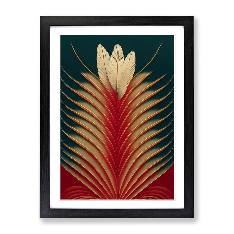 Feather No.2 - Single Picture Frame Print, Black Framed, 64cm H x 46cm W x 2cm D