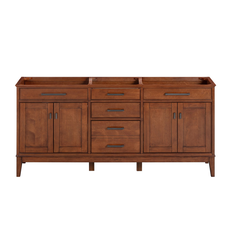 Madison 72" Vanity Base, Tobacco, Black Bronze