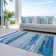 Machine Washable Indoor/Outdoor Christain ACN1282 Blue Rug