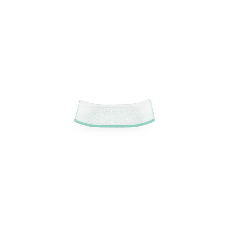 Glass Dinnerware 7.75" x 5" x h:0.75" Rectangular Clear Glass Platter (Set of 4)
