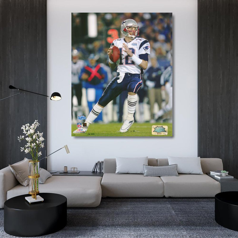 Tom Brady - Super Bowl XXXIX, H 44 po x l 36 po