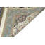 Tapis floral bleu / noir / jaune en laine noué à la main 6 pi 7 po x 9 pi 1 po Poppy-Grace