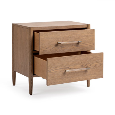 Alisen Oak Wood Nightstand