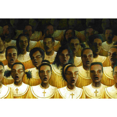 Chorale de l'Evangile - peinture sur toile tendue