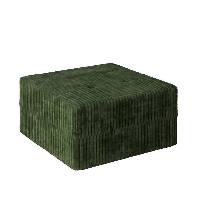 Repose-pieds modulaire en velours côtelé, Vert