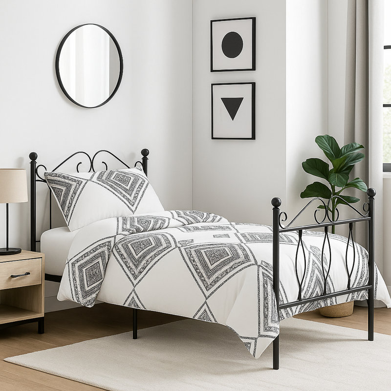Dandy Metal Single Bed Frame, Black